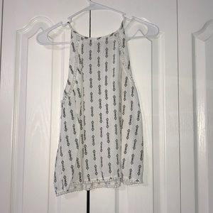 White Top W/ Black Designs